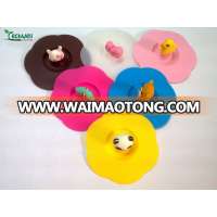 customized food grade materials silicone cup lid